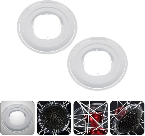 UPKOCH 2Pcs Lightweight Bike Flywheel Guard Transparent Dirt Cover for Rear Hub Protection Durable Cycling Accessories for Mountain and Road Bikes in Saudi Arabia