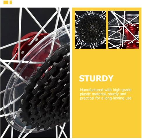 UPKOCH 2Pcs Lightweight Bike Flywheel Guard Transparent Dirt Cover for Rear Hub Protection Durable Cycling Accessories for Mountain and Road Bikes in Saudi Arabia