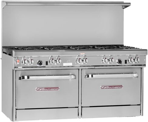 Southbend 4607AA-2CR نطاق غاز للمطاعم مقاس 60 بوصة مع 4 شعلات بيروماكس وشواية يمين مقاس 24 بوصة و(2) أفران حرارية in Saudi Arabia