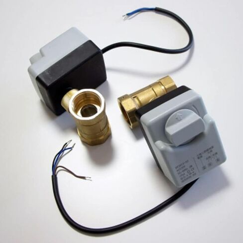 Valve AC220V DN15 DN20 DN25 Brass Electric Valve 2-Way Motorized Ball Valve Three Wires Electric Actuato with Manual Switch(DN25) in Saudi Arabia