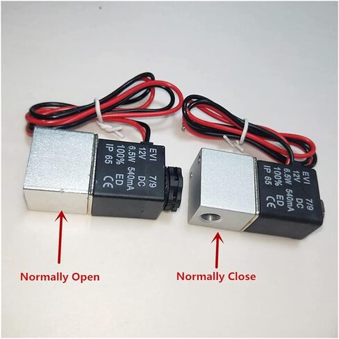 DC12V Solenoid Valve 1/4 1/8 Inch 2Way Normally Open Direct-Acting Pneumatic Valves Water Air Gas Hot Useful in Saudi Arabia