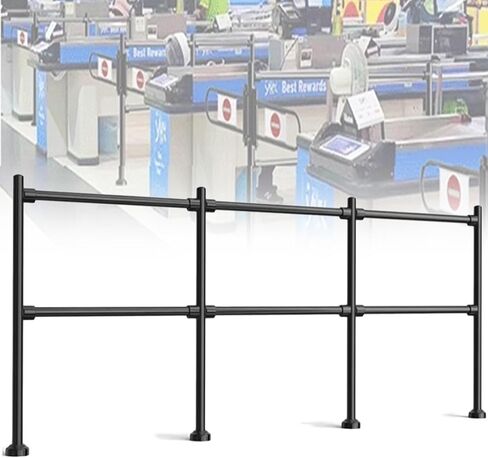 Stainless Steel Supermarket Cashier Counter Safety Gate 1-Way Pedestrian Access Door Automatic Spring-Loaded Swing Gate for Libraries Silver 300x100cm 6.3cm in Saudi Arabia