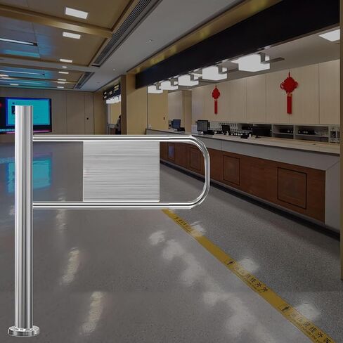Stainless Steel Automatic Swing Door - Manual One-Way Entrance Gate for Shops, Supermarkets & Malls, Spring-Loaded Safety Gate (Right WxH: 75x100 cm) in Saudi Arabia
