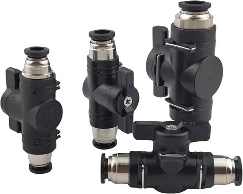 Pneumatic Fitting 4/6/8/10/12/14/16mm Ball Hand Valve Switch BUC-4 BUC-6 BUC-10 Air Pipe Docking Connector 1Pcs(BUC 8MM,10 PCS) in Saudi Arabia