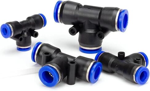 PE Connectors 4mm 6mm 8mm 10 12MM Pneumatic Fitting Quick Connect Lock 3Way Plastic Pipe Hose Connector 1Pcs(PEG 12-10) in Saudi Arabia