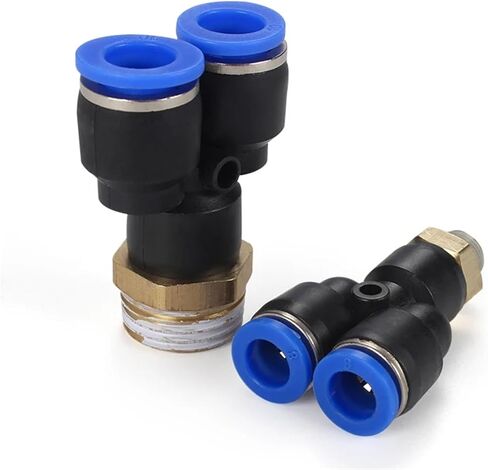 Y نوع تركيبات هوائية موصل سريع PX4 6 8 10 12 مللي متر موضوع M5 "1/8" 1/4 "3/8" 1/2 "1 قطعة (PX8-02) in Saudi Arabia