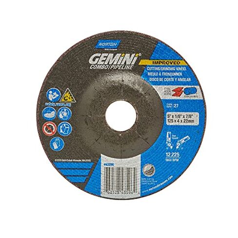 5 x 1/8 x 7/8 TY 27 Gemini All wheels are fully speed tested and comply with ANSI standardsBlend of hardness and bond to provide the best mix of cut rate and lifeConsistent performance and low initial in Saudi Arabia