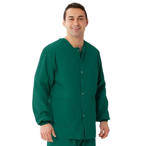 AngelStat Hunter Green Unisex Scrub Jackets in Saudi Arabia