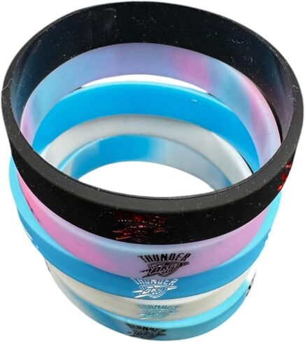 مجموعة أساور سيليكون لكرة السلة Shai Gilgeous-Alexander SGA مكونة من 6 قطع - للجنسين للبالغين، متعددة الألوان، سوار معصم رياضي قابل للتعديل لمحبي كرة السلة in Kuwait