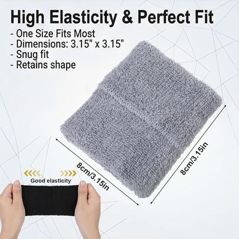 8 قطع من أربطة المعصم للرجال والنساء وأساور المعصم وأساور كرة السلة والتنس وأساور معصم مرنة لرياضة معصمه لكرة السلة والتنس وكرة القدم والجري والرياضات الخارجية in Kuwait