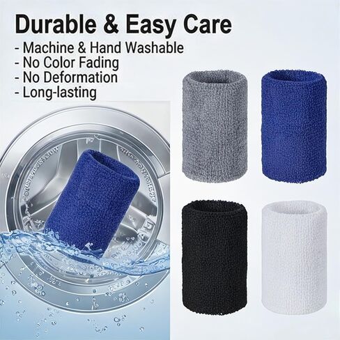 8 قطع من أربطة المعصم للرجال والنساء وأساور المعصم وأساور كرة السلة والتنس وأساور معصم مرنة لرياضة معصمه لكرة السلة والتنس وكرة القدم والجري والرياضات الخارجية in Kuwait