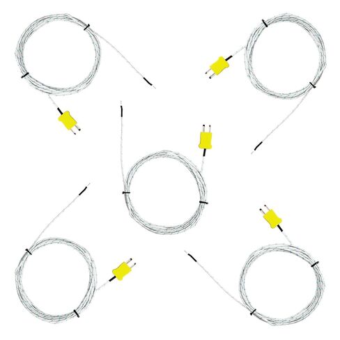 5 عبوات من المزدوجات الحرارية من النوع K، مستشعر درجة حرارة الألياف الزجاجية 3M، 0-500 درجة مئوية (32-932 درجة فهرنهايت)، مسبار خرزي سريع الاستجابة لأنظمة التدفئة والتهوية وتكييف الهواء والفرن والطابعة ثلاثية الأبعاد in Kuwait