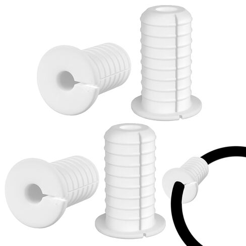 4 PCS 3/4 Inch Cable Grommets for Starlink, Silicone Anti-Slip Wall Grommets Split Wall Hole Pass Through Bushing Grommet for TV Wire Ethernet Cord, White in Saudi Arabia
