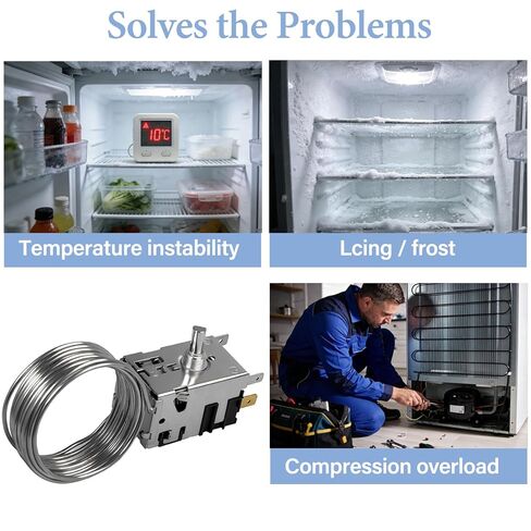 800366 Temp Control Kit Compatible with True Refrigeration Replace 077B6806, 077B7172, 988282 | 76" Coil Sensing Thermostat in Kuwait