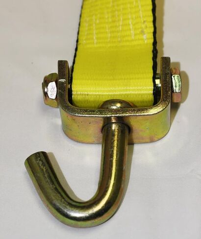 منتجات Mytee 8 عبوات مقاس 2 × 9 بوصة فوق أحزمة إطارات العجلة مع سقاطة وخطاف J دوار وكتل مطاطية - 10.000 رطل قوة كسر سحب أشرطة ربط لأسفل لشاحنات نقل السيارات، UTV، سرير مقطورة الشاحنة in Kuwait