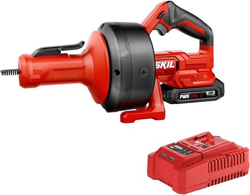 SKIL Power Snake Drain Cleaner Kit including 20V 2.0Ah Lithium Battery & 20V Charger - AU0225D-12 in Kuwait
