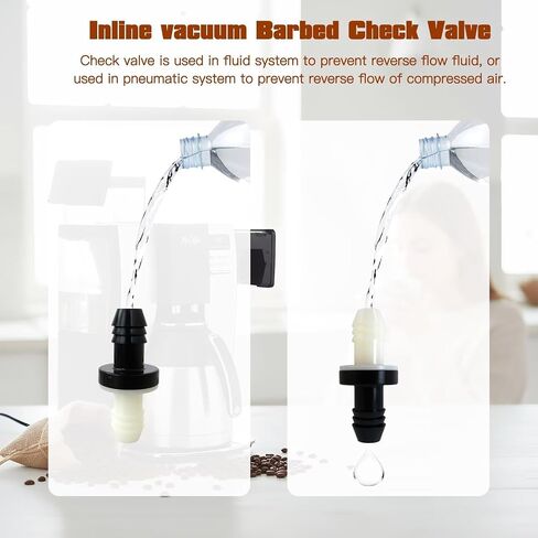 [Upgraded] 2-Pack Inline Vacuum Barbed One Way Check Valve, 3/8" 10mm Brake Booster ABS Plug-In Barb Non Return Valve for Fuel Gas Liquid Air in Saudi Arabia