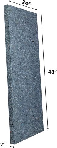 ATS Acoustics عازل ممتص للصوت ناعم الملمس من القطن المعاد تدويره والدنيم والمنسوجات الاصطناعية، بسمك 2 بوصة، 2.5 قطعة من البولي كربونات، علبة مكونة من 6 قطع in Kuwait