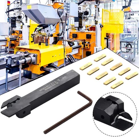 Lathe Cutter Grooving Tool Holder Set with 10 MGMN200 rts and L Wrench for CNC Metalworking in Saudi Arabia