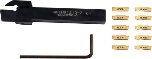 Lathe Cutter Grooving Tool Holder Set with 10 MGMN200 rts and L Wrench for CNC Metalworking in Saudi Arabia