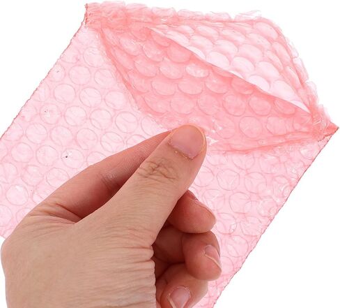 INOOMP 100Pcs Red Anti-Static Small Bubble Pouch 10X15Cm Thick Shockproof Protective Packing Shipping Bubble Mailers for Electronics and Small Business in Saudi Arabia