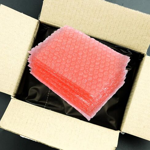 INOOMP 100Pcs Red Anti-Static Small Bubble Pouch 10X15Cm Thick Shockproof Protective Packing Shipping Bubble Mailers for Electronics and Small Business in Saudi Arabia