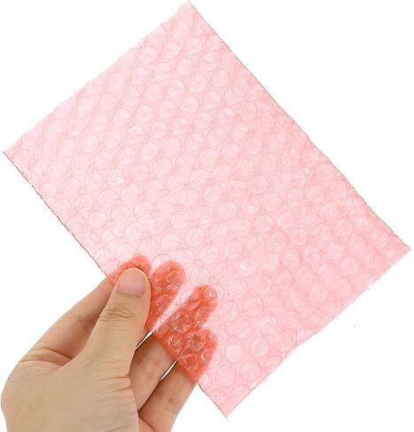 INOOMP 100Pcs Red Anti-Static Small Bubble Pouch 10X15Cm Thick Shockproof Protective Packing Shipping Bubble Mailers for Electronics and Small Business in Saudi Arabia