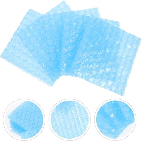 60 قطعة من الحقائب ذات اللون الأزرق الفاتح على شكل قلب، أكياس حماية مزدوجة الجدران للشحن والتغليف والبريد مع حشوة سميكة مضادة للصدمات مناسبة لحماية العناصر الهشة in Kuwait