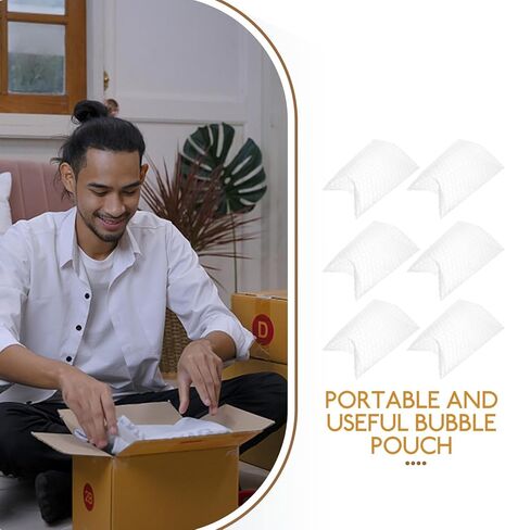 100 قطعة من أكياس الفقاعات الصغيرة من VALICLUD مقاس 5.91 × 3.94 بوصة أكياس فقاعات واقية مزدوجة الجدار للشحن وتغليف التوسيد للأعمال الصغيرة والتخزين in Kuwait
