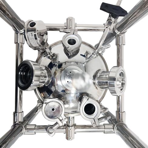 INTSUPERMAI 110V 10L Laboratory Jacketed Reactor Laboratory Glass Reactor Jacketed Glass Reaction Kettle with Digital Display Wheels Double-Layer Chemical Reaction Vessel for Chemistry Distillation in Kuwait