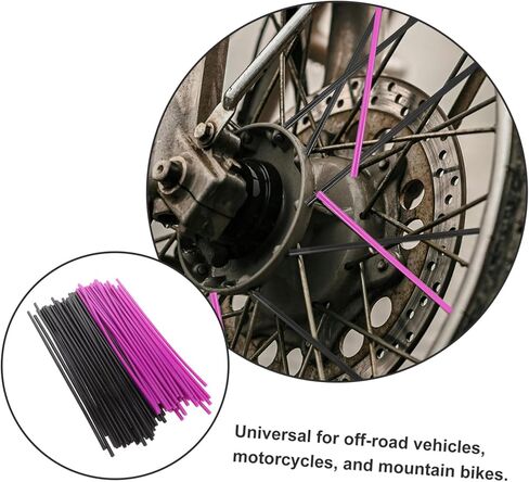 مجموعة أغطية حافة الدراجة الملونة 144 قطعة للدراجات النارية والدراجات الجبلية وأكمام واقية من الجلد للأوساخ وملحقات ملائمة عالمية in Kuwait