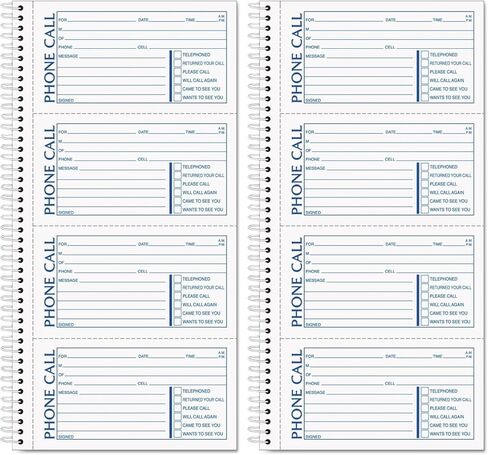 TOPS 4003 Phone Message Book, 4 Calls/Pg, 400 Sets, 11-Inch x5-1/2-Inch , WE/CA in Kuwait