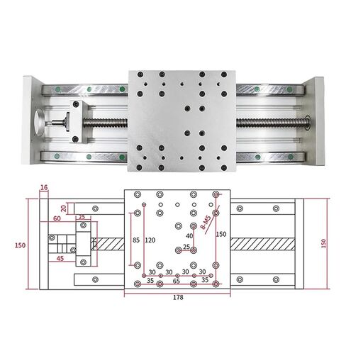 XYZ axis Sliding Linear Platform with SFU1605 Ball Screw and HGH20 Guide Rail.(750mm) in Saudi Arabia