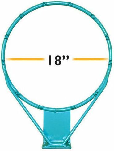 Dunn-Rite Products 18 Inch Splash and Slam RIM150 Outdoor Stainless Steel Vinyl Coated Swimming Pool Backboard Replacement Basketball Hoop Rim, Blue in Kuwait