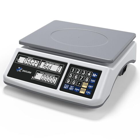 مقياس العد (66 رطل/30 كجم، 0.1 جم)، مقياس الأجزاء الصناعية للرطل/أونصة/جم/كجم مع شاشة LCD مزدوجة، مقياس المخزون الرقمي لتذاكر قطع العملات المعدنية الصغيرة، مقياس جرامي دقيق مع وضع التنبيه in Kuwait