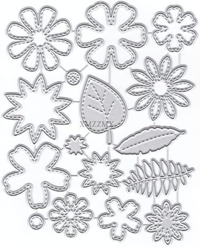 Heart Shaped Stamen Metal Cutting Dies for Card Making, Paper Embossing Die Cuts Kit Templates Supplies, Photo Frame Album DIY Scrapbooking Stencils Sets in Saudi Arabia