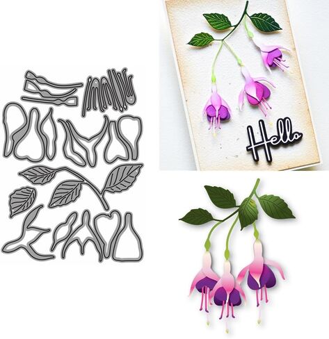 Heart Shaped Stamen Metal Cutting Dies for Card Making, Paper Embossing Die Cuts Kit Templates Supplies, Photo Frame Album DIY Scrapbooking Stencils Sets in Saudi Arabia
