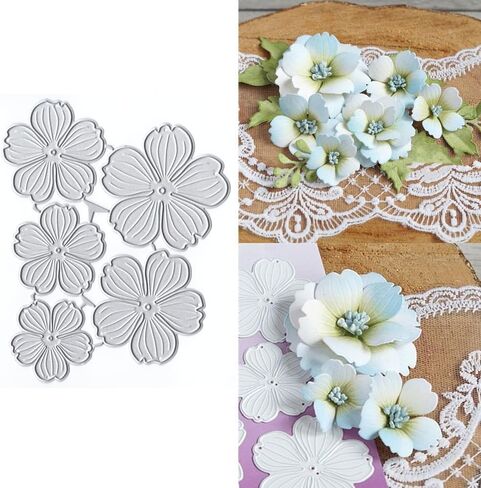 Heart Shaped Stamen Metal Cutting Dies for Card Making, Paper Embossing Die Cuts Kit Templates Supplies, Photo Frame Album DIY Scrapbooking Stencils Sets in Saudi Arabia