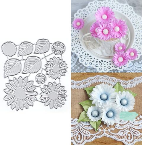 Heart Shaped Stamen Metal Cutting Dies for Card Making, Paper Embossing Die Cuts Kit Templates Supplies, Photo Frame Album DIY Scrapbooking Stencils Sets in Saudi Arabia