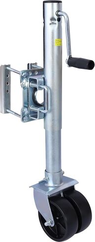 Gecheer Trailer Tongue Jack with PP Wheels – 1500 lb Bolt-On Swing-Away Jack for Boat, RV, Horse & Utility Trailers – 34.5 in Height, Side-Wind Crank, Galvanized Steel in Kuwait