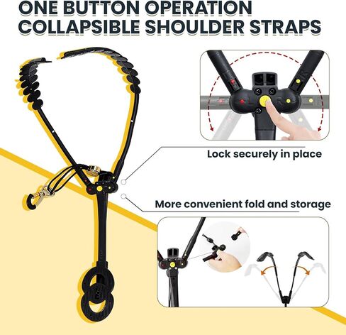 Adjustable Saxophone Neck Strap, Double Shoulder Harness with 360° Swivel & Metal Snap Hook, Reduce Neck Strain,Comfortable Sax Shoulder Strap for Alto/Tenor/Baritone/Soprano Saxophone in Saudi Arabia