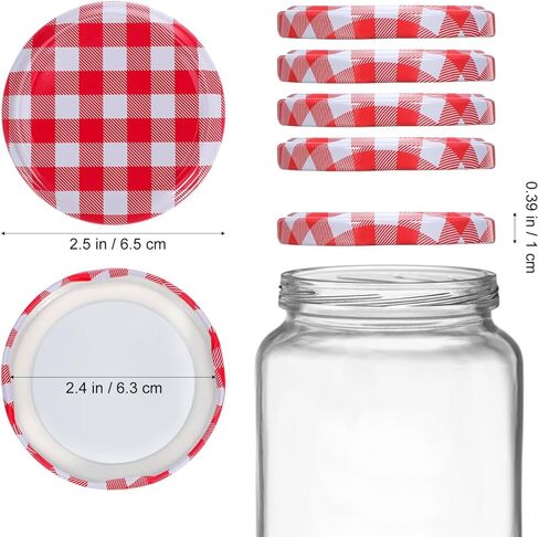 PRETYZOOM 40pcs Mason Jar Lids 2.4" Screw Canning Lids Regular Open Mouth Metal Caps for Canning Jars Jam Jelly Bottles Food Storage in Saudi Arabia