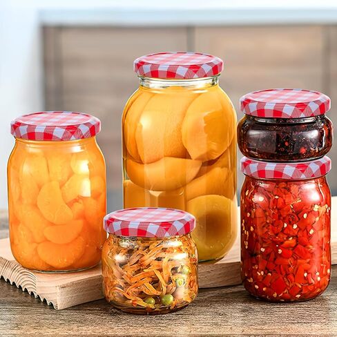 PRETYZOOM 40pcs Mason Jar Lids 2.4" Screw Canning Lids Regular Open Mouth Metal Caps for Canning Jars Jam Jelly Bottles Food Storage in Saudi Arabia
