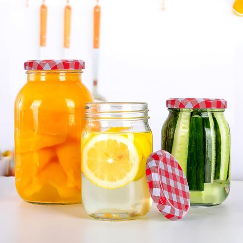 PRETYZOOM 40pcs Mason Jar Lids 2.4" Screw Canning Lids Regular Open Mouth Metal Caps for Canning Jars Jam Jelly Bottles Food Storage in Saudi Arabia
