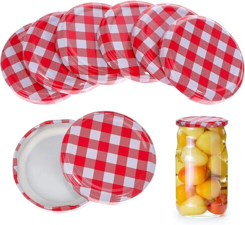 PRETYZOOM 40pcs Mason Jar Lids 2.4" Screw Canning Lids Regular Open Mouth Metal Caps for Canning Jars Jam Jelly Bottles Food Storage in Saudi Arabia
