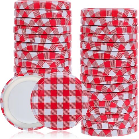 PRETYZOOM 40pcs Mason Jar Lids 2.4" Screw Canning Lids Regular Open Mouth Metal Caps for Canning Jars Jam Jelly Bottles Food Storage in Saudi Arabia