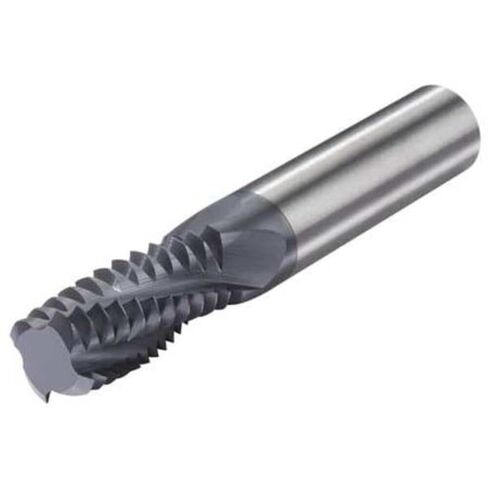 Micro 100 TM-750-10 Thread Milling Cutter - UN, 3/4-10 Thread Size, .495" Cutter Dia, 1-1/4" LOC, 4 Fl, 1/2" Shank Dia, 4" OAL, Uncoated in Saudi Arabia
