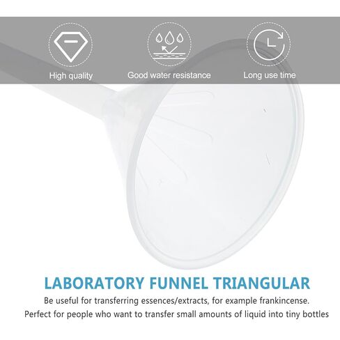 BESTYASH 10pcs 75mm Laboratory Plastic Filling Funnels, Pp Triangular Scientific Filter Funnels for Liquid Transfer and Filtration in Lab Settings in Kuwait