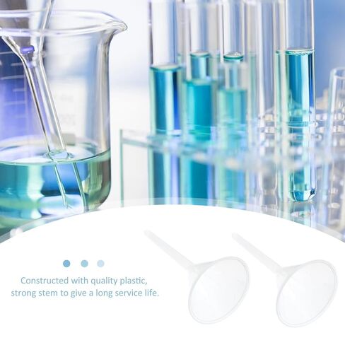 BESTYASH 10pcs 75mm Laboratory Plastic Filling Funnels, Pp Triangular Scientific Filter Funnels for Liquid Transfer and Filtration in Lab Settings in Kuwait