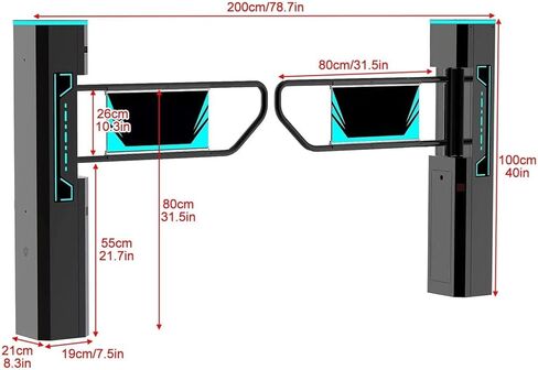 باب متأرجح أوتوماتيكي ذكي مع إعلان صوتي وشاشة LED لمداخل المتاجر والمكتبات للدخول في اتجاه واحد in Kuwait